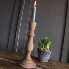 Houten kandelaar 3(24 cm hoog)
