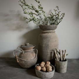 Oude Nepalese pot  NR123 (H 35 cm)