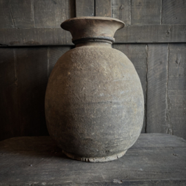 Oude Nepalese bol pot XL (H 35,5 cm)