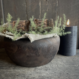 Houten kom/ bowl ( Dia 22 cm.)