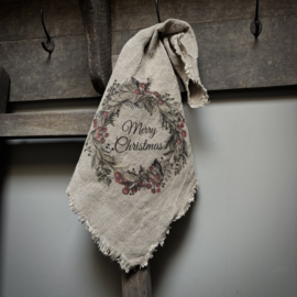 Shabby linnen 'krans' (45x45 cm)