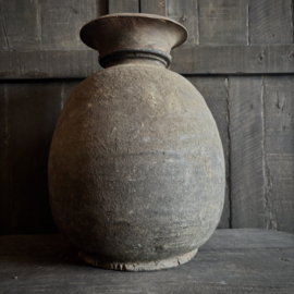 Oude Nepalese bol pot XL (H 35,5 cm)