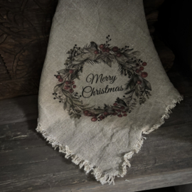 Shabby linnen 'krans' (45x45 cm)