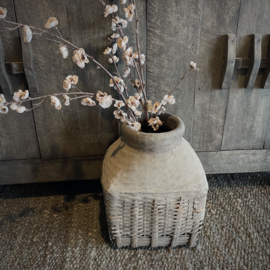 Authentieke Chinese leemmand k (42 cm hoog)