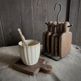 Set van 6 houten onderzetters (H 25 cm)