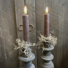 Set van 2 LED kaarsen 'Chocolade bruin' (incl. afstandsbediening)