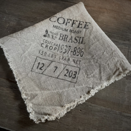 Shabby linnen  'Coffee' (45x45 cm)