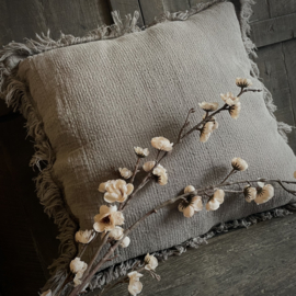 Linnen sierkussen Taupe Luksa (50x50 cm)