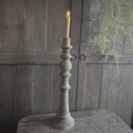 Massief houten kandelaar Luksa 'Carma' ( 48 cm.)