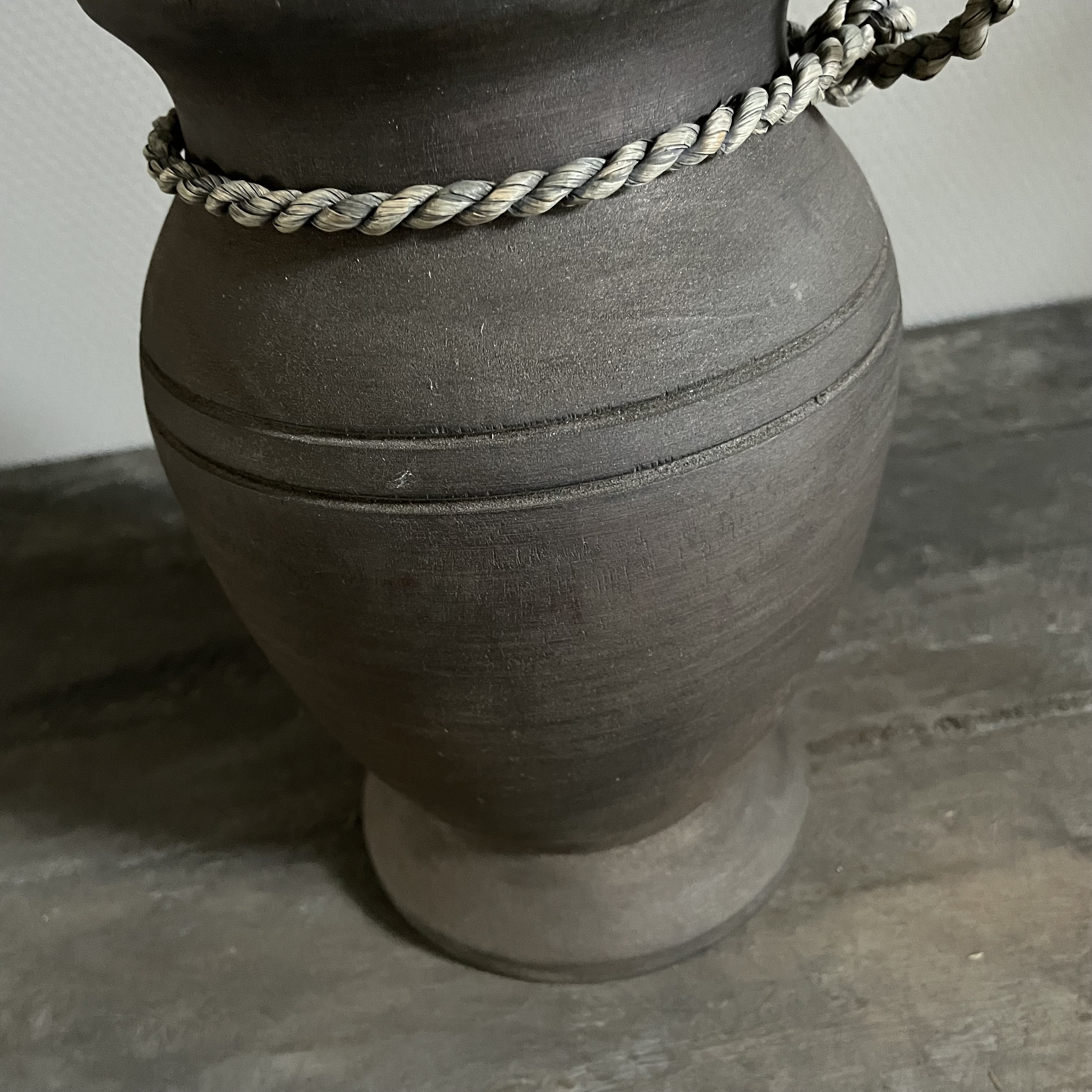 Houten 'voorraad' pot (H 30 cm)