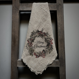 Shabby linnen 'krans' (45x45 cm)