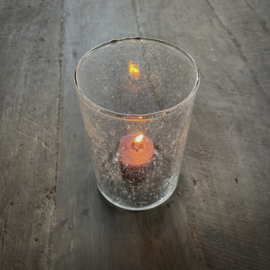 Bubbel windlicht (H 15 cm)