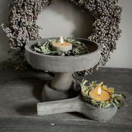 Set van 2 grote LED waxines 'Taupe' (Dia 7 cm)