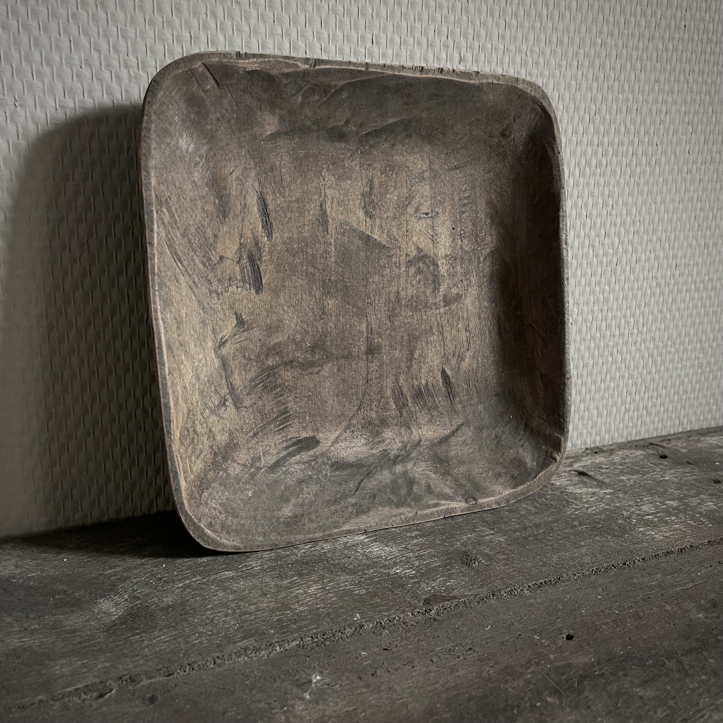 Houten vierkant schaaltje (18 x 18 cm)