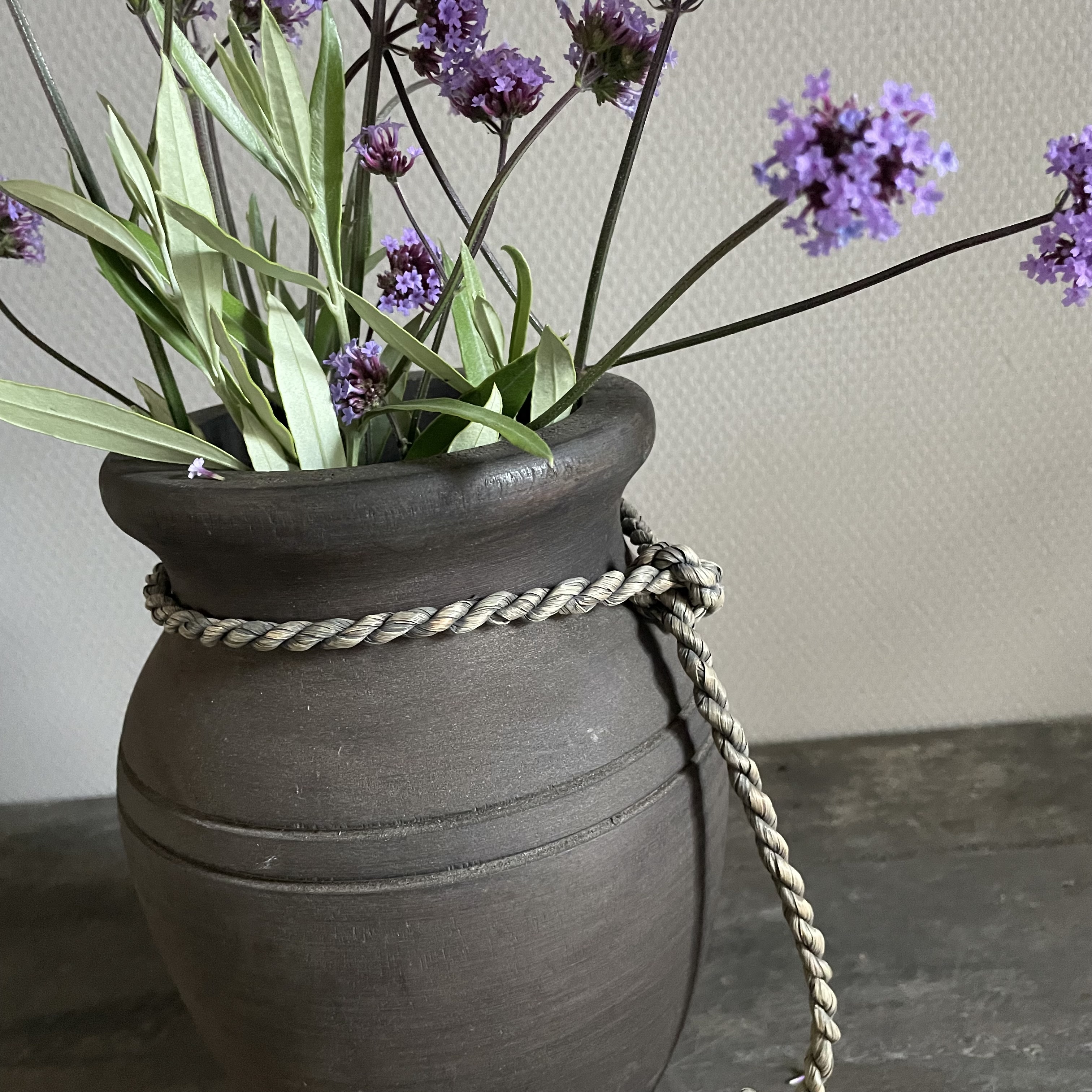 Houten 'voorraad' pot (H 30 cm)