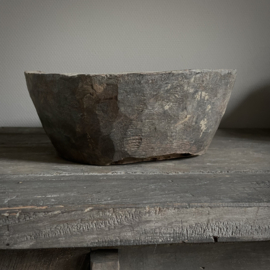 Oud houten bowl  (Ø 32,5 cm)