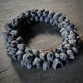Krans Coco Fruit 'Dark grey'  (Ø 30 cm)