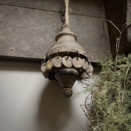 Metalen klos 'muntjes' (H 17 cm)