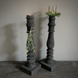 Massief houten kandelaar (50 cm.)