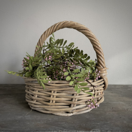Rattan hengsel mand  (H 25 cm..)