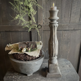 Massief houten kandelaar Luksa 'Jaya' ( 51 cm.)