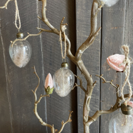 Set van 6 glazen eieren (L ± 7,5 cm)