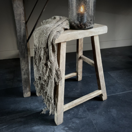 Oud Chinees houten krukje (H 47 cm)