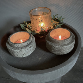 Waxinehouder 'cilinder' van beton PMR Ø 8 cm.