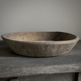 Oude houten schaal Nr 123  (Ø 46 cm)