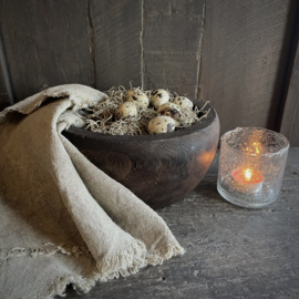 Houten kom/ bowl ( Dia 22 cm.)