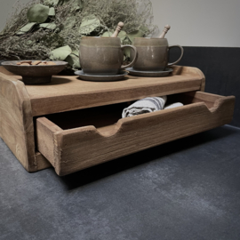 Plateau met lade  (Br 46 cm)