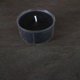Waxinelicht zwart set van 5 (Ø 6 cm)
