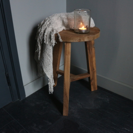 Houten kruk (H 45,5 cm)