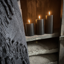 Set van 3 outdoor LED kaarsen 'Zwart'
