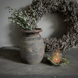 Oude Nepalese pot  NR132 (H 21 cm)