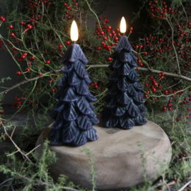 Kerstboom LED kaars met 3D vlam M ( H 17 cm)