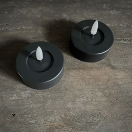 Set van 2 grote LED waxines 3D vlam (Dia 7 cm)