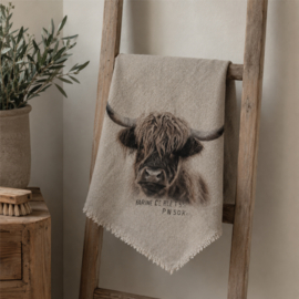 Shabby linnen Hooglander 'Farine' (45x45 cm)