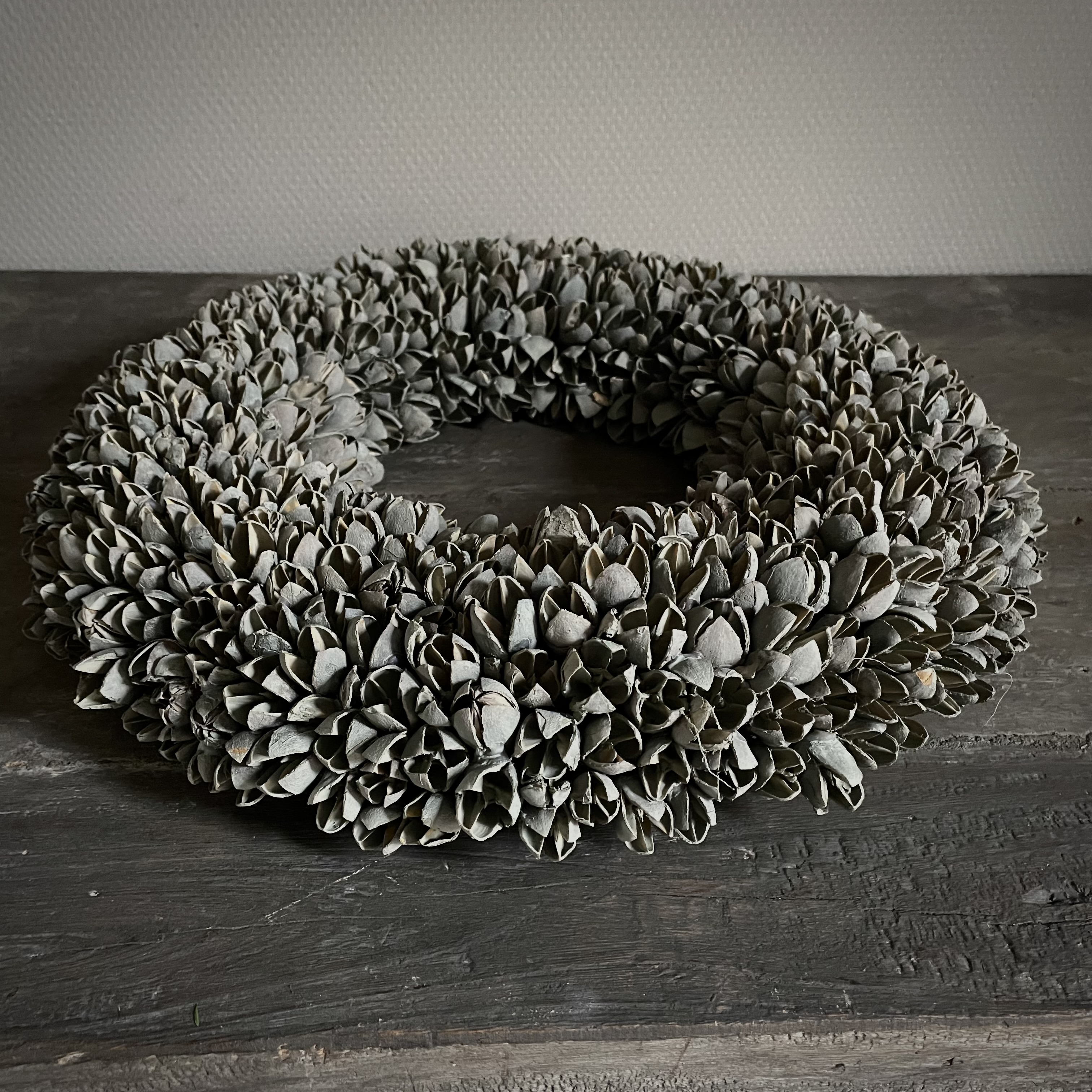 Krans Bakuli 'Grey wash'  (Ø 40 cm)