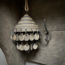 Metalen klos 'muntjes' (H 17 cm)