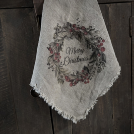 Shabby linnen 'krans' (45x45 cm)