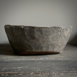 Oud houten bowl  (Ø 32,5 cm)