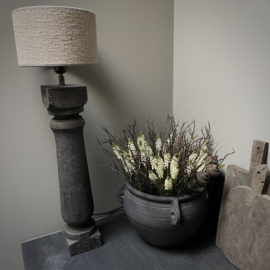 Massief houten balusterlamp  (H 60 cm)