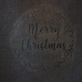 Wanddoek Merry Christmas "Dark"( 62x52 cm)