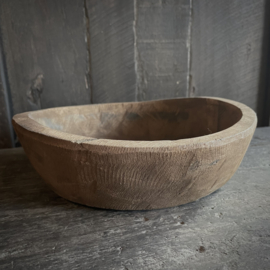 Oud houten schaaltje 8 ( Dia 23,5 cm)