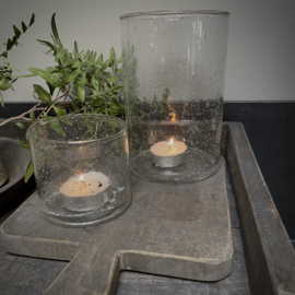 Bubbel windlicht (H 15 cm)