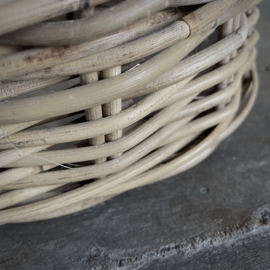 Rattan hengsel mand  (H 25 cm..)