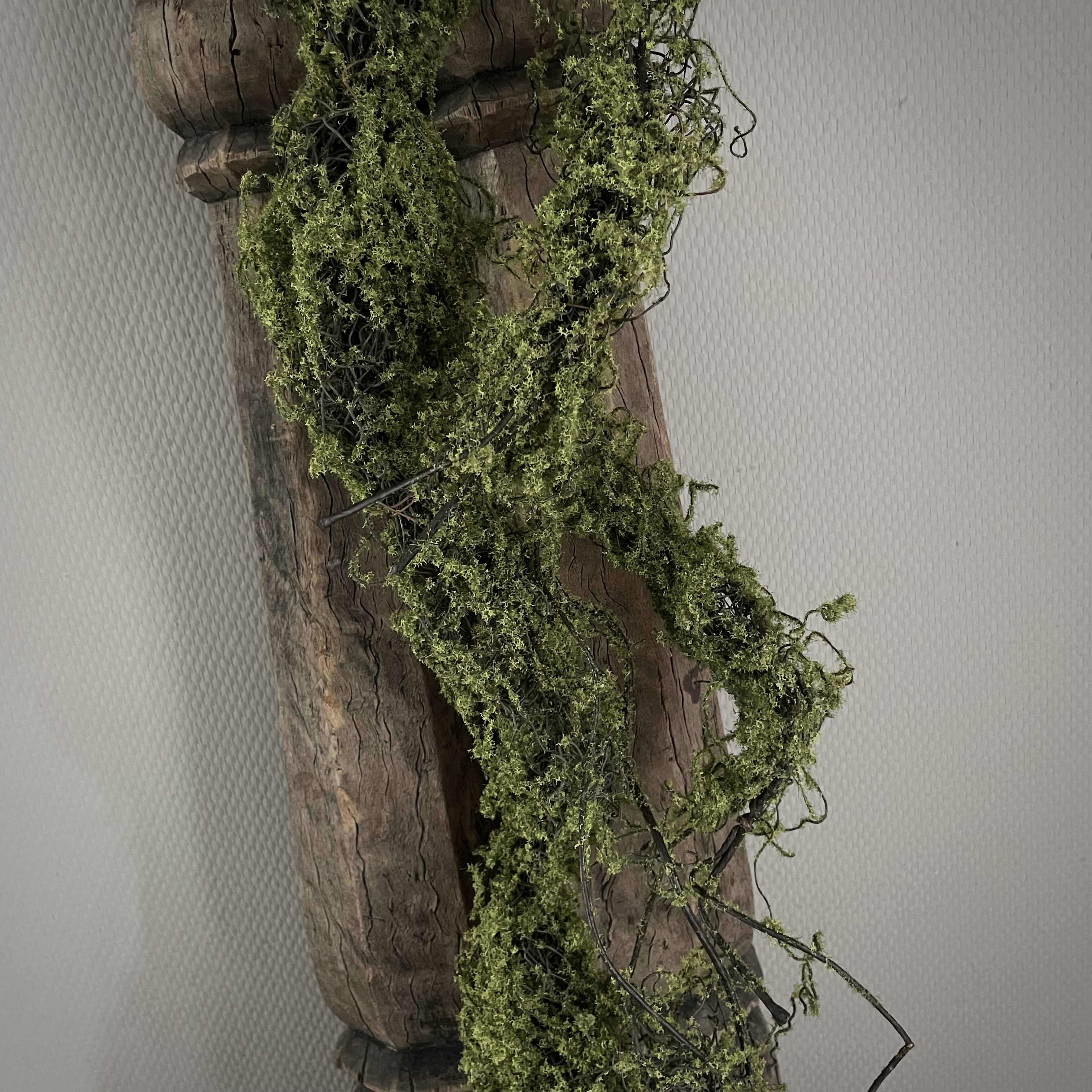 Bemoste twijg/ tak. 'kunst' (L 135 cm)