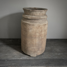 Authentieke houten Naga pot (H 49 cm)
