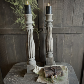 Massief houten kandelaar Luksa 'Jaya' ( 51 cm.)